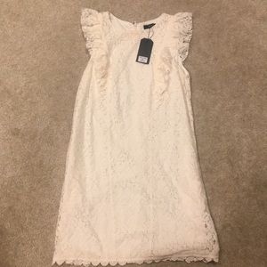 Mid-length White Floral Dress